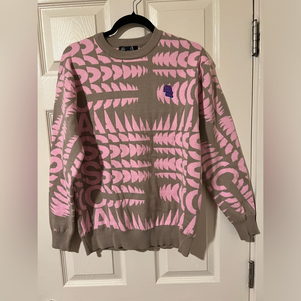 Anti Social Social Club Intarsia Sweater NWT